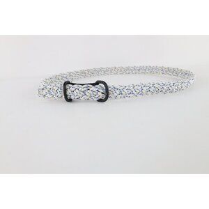 Vintage 90s Streetwear Roped Braided Tactical Uniform Belt Mens OSFA White Blue